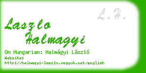 laszlo halmagyi business card